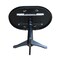 International Concepts Round 36 in Rd Top Pedestal Table, 12 in Leaf, 34.9 inH, Adjustable Height, Black, 36 W, 48 L, Wood K46-36RXT-27B-6B - alternate 7